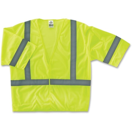 Glowear Hi-Vis Economy Safety Vest 2XL, 3XL Class 3 , Hook & Loop EGO22027